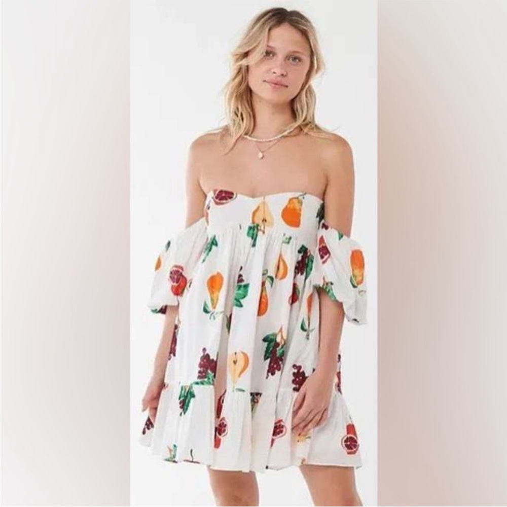 URBAN OUTFITTERS UO Summer in Italy Off the Shoulder Mini Dress NWT